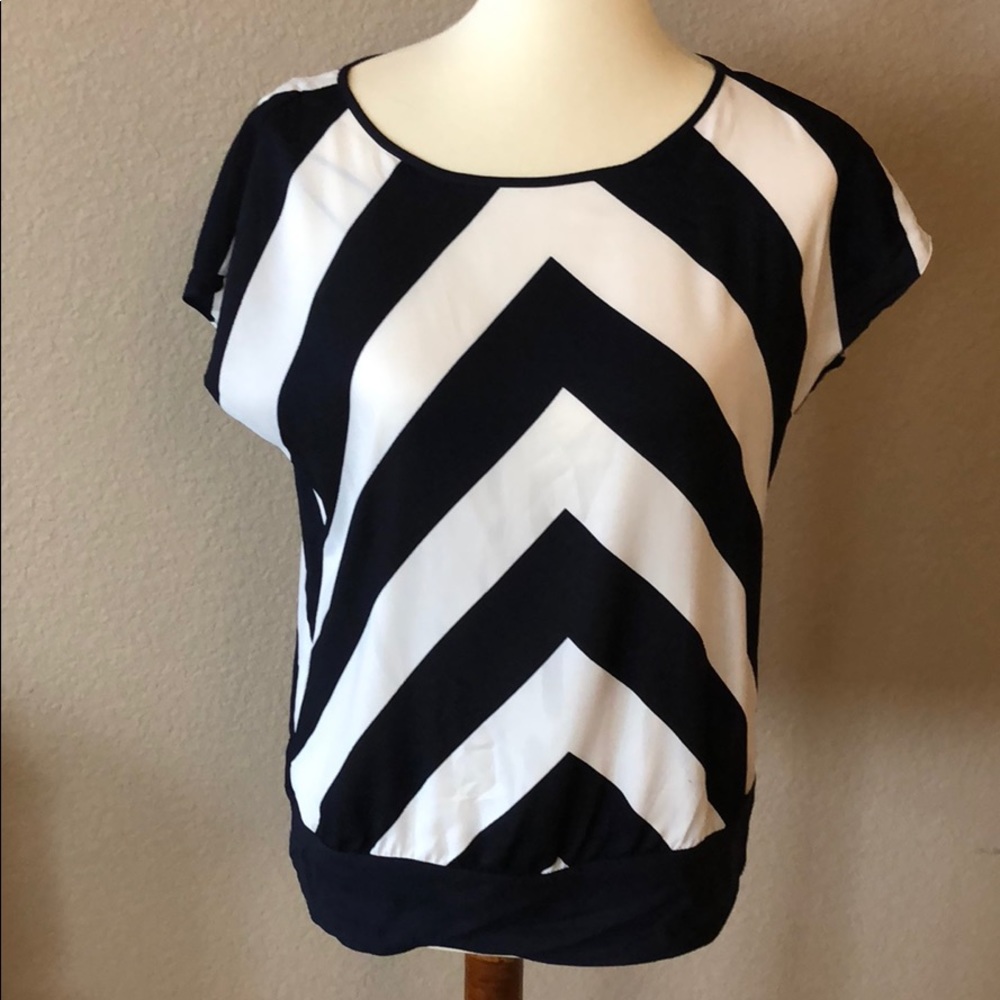 Ann Taylor navy blouse